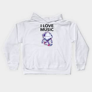 I Love Music Kids Hoodie